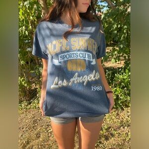 PacSun Graphic Sports Club Oversized T-Shirt Size Small EUC